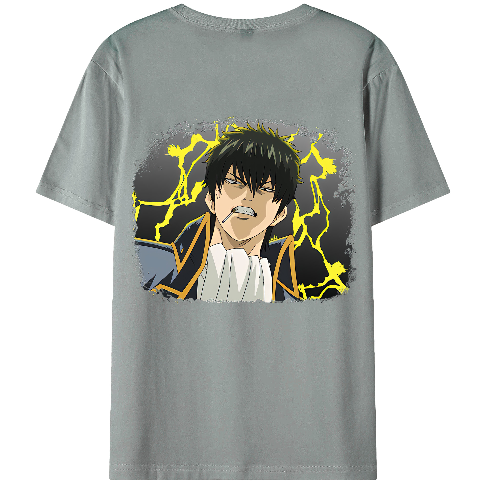 （画像用） ぎんたま 坂田銀時（さかたぎんとき） 神楽 志村新八（しむら しんぱち） GINTAMA Sakata Gintoki Kagura Shimura Shinpachi 綿100％ メンズ半袖Tシャツ（バックプリント） 通気性